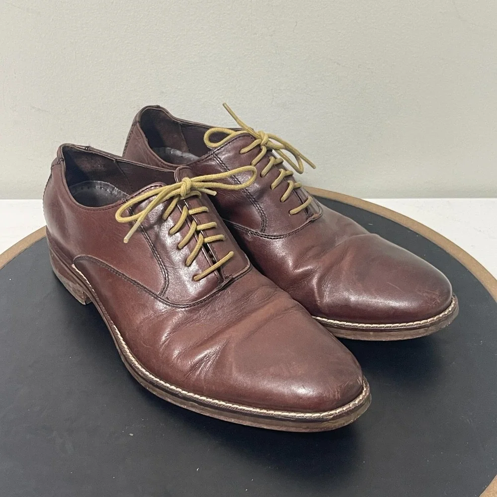Cole Haan Oxford Shoes Men 7.5M Brown Leather Lace-Up Dress‎ Business Casual